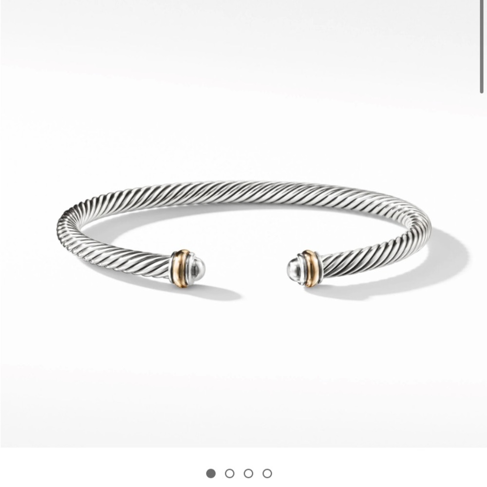 Cable Classics Bracelet in Sterling Silver with 18K Yellow Gold